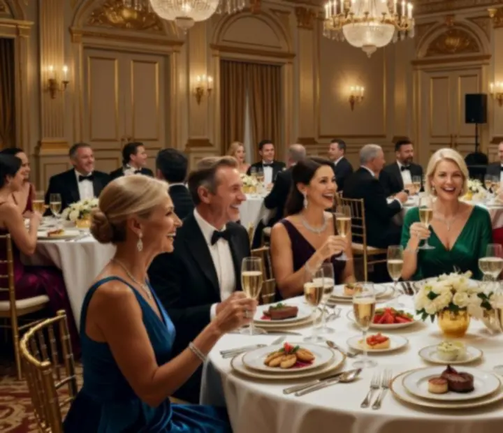 Ekskluzywna gala i bankiet w eleganckiej sali