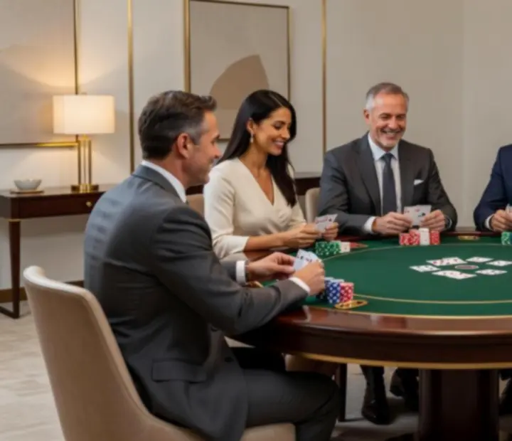 Profesjonalny stół pokerowy przygotowany na event firmowy